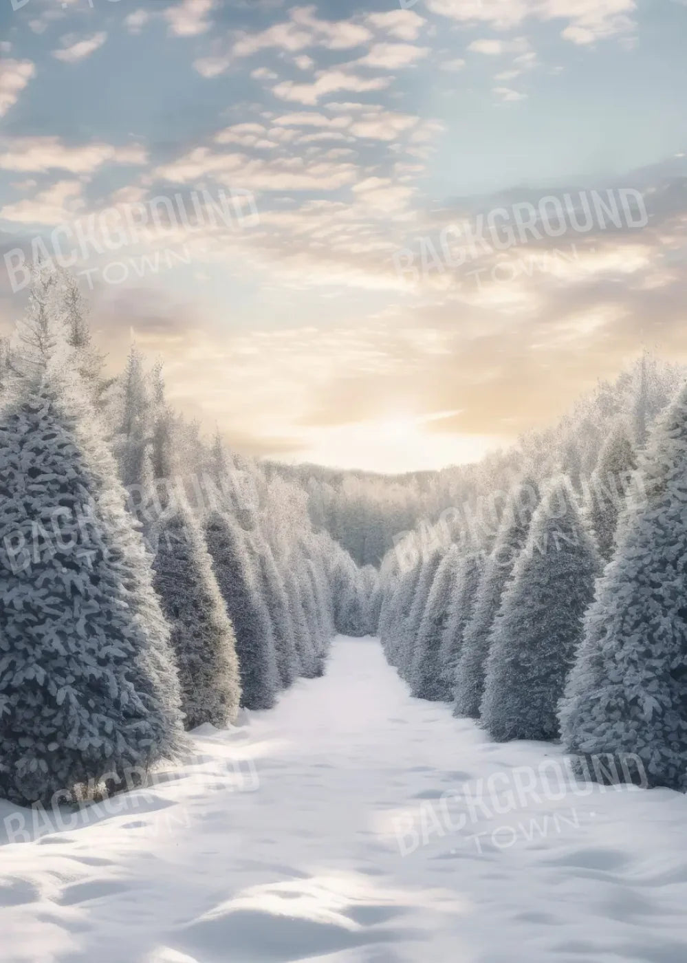 Frosty Forest 5’x7’ UltraCloth (60 x 84 inch) Backdrop