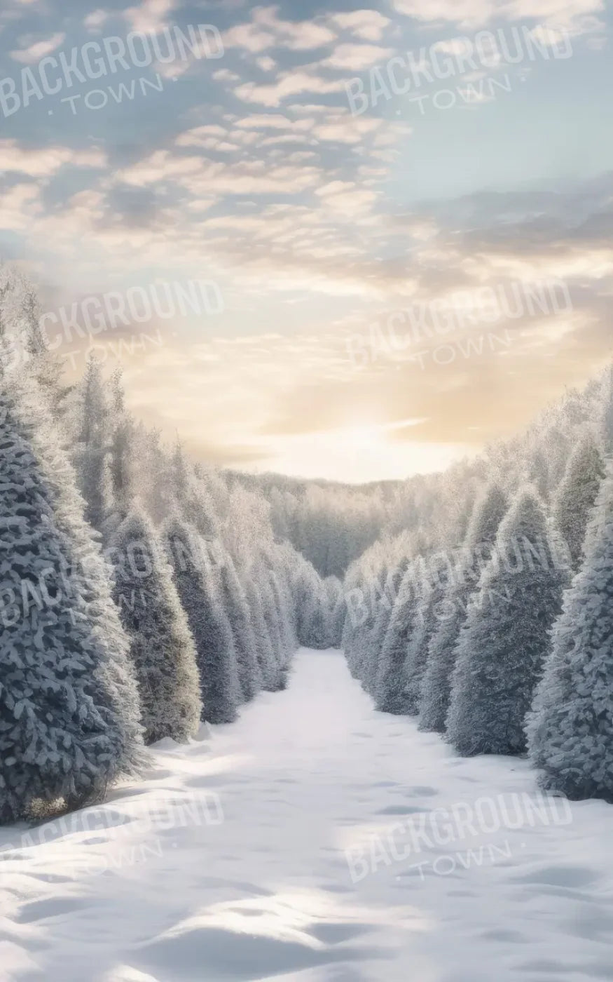Frosty Forest 5’x8’ UltraCloth (60 x 96 inch) Backdrop