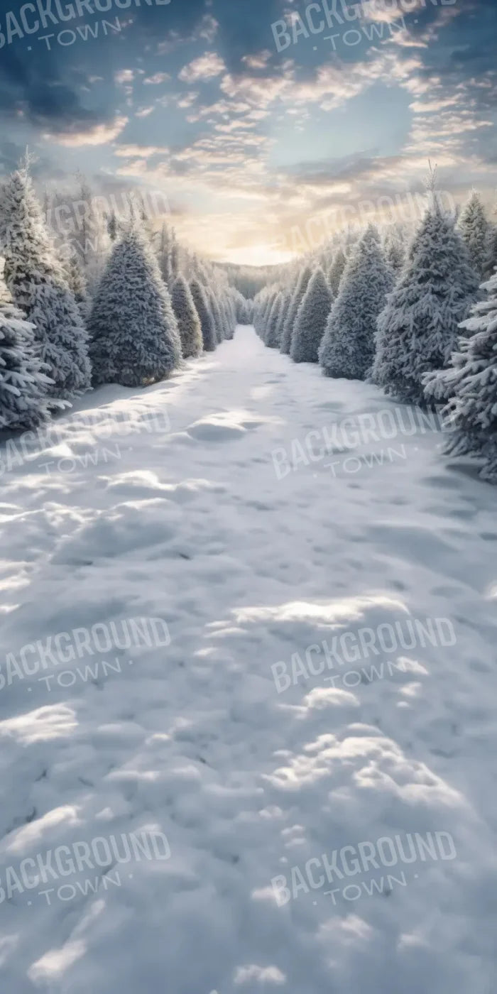 Frosty Forest Sweep 8’x16’ UltraCloth (96 x 192 inch) Backdrop