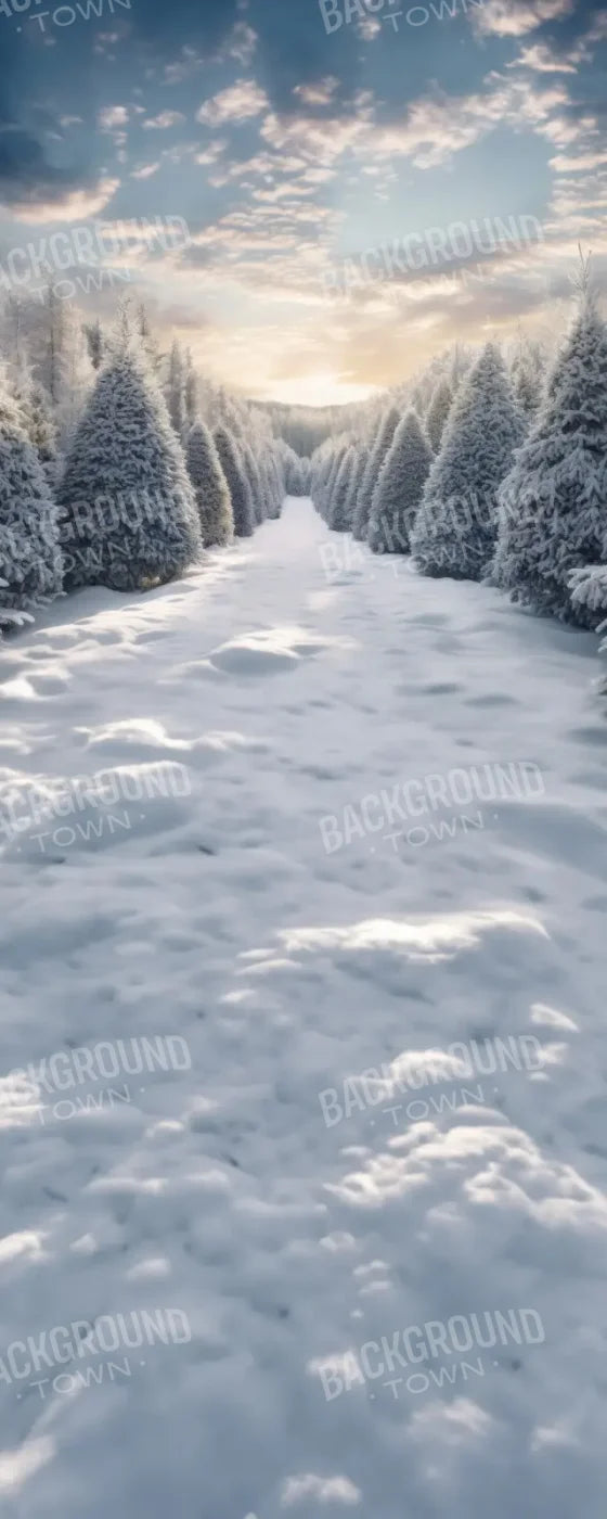Frosty Forest Sweep 8’x20’ UltraCloth (96 x 240 inch) Backdrop