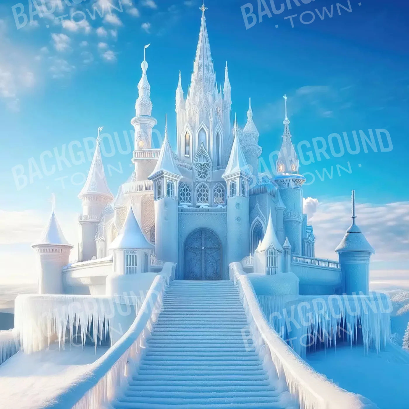 Frozen Castle 10’x10’ UltraCloth (120 x 120 inch) Backdrop