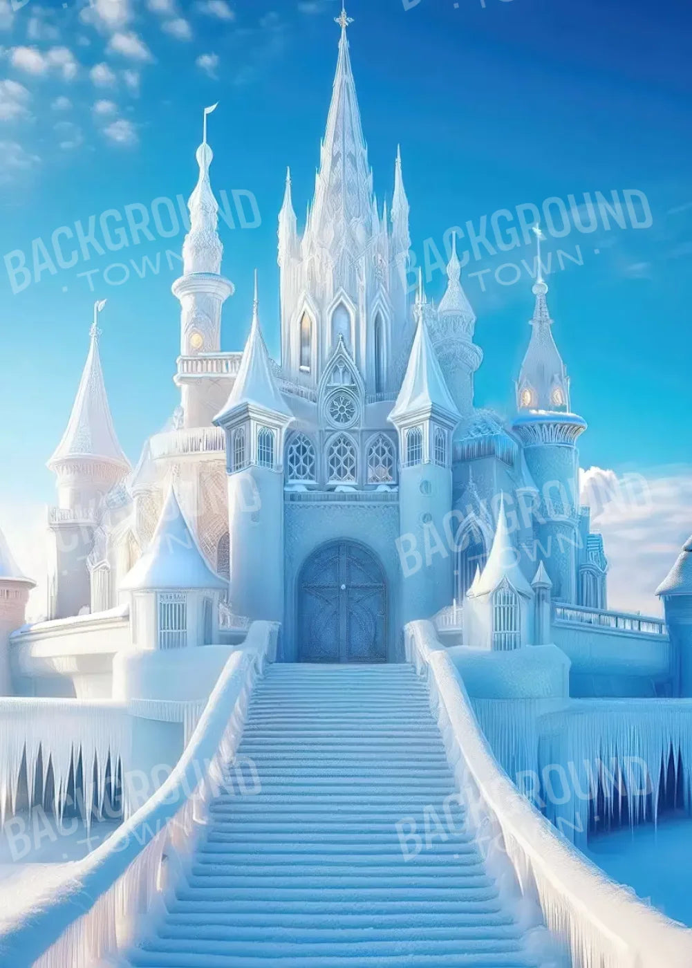 Frozen Castle 5’x7’ UltraCloth (60 x 84 inch) Backdrop