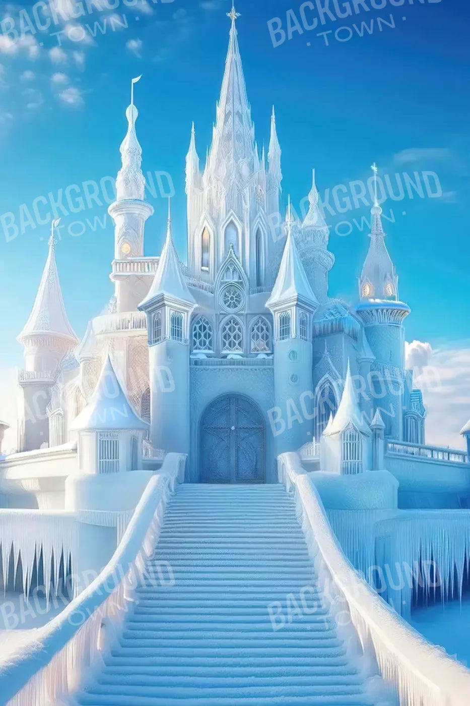 Frozen Castle 8’x12’ UltraCloth (96 x 144 inch) Backdrop