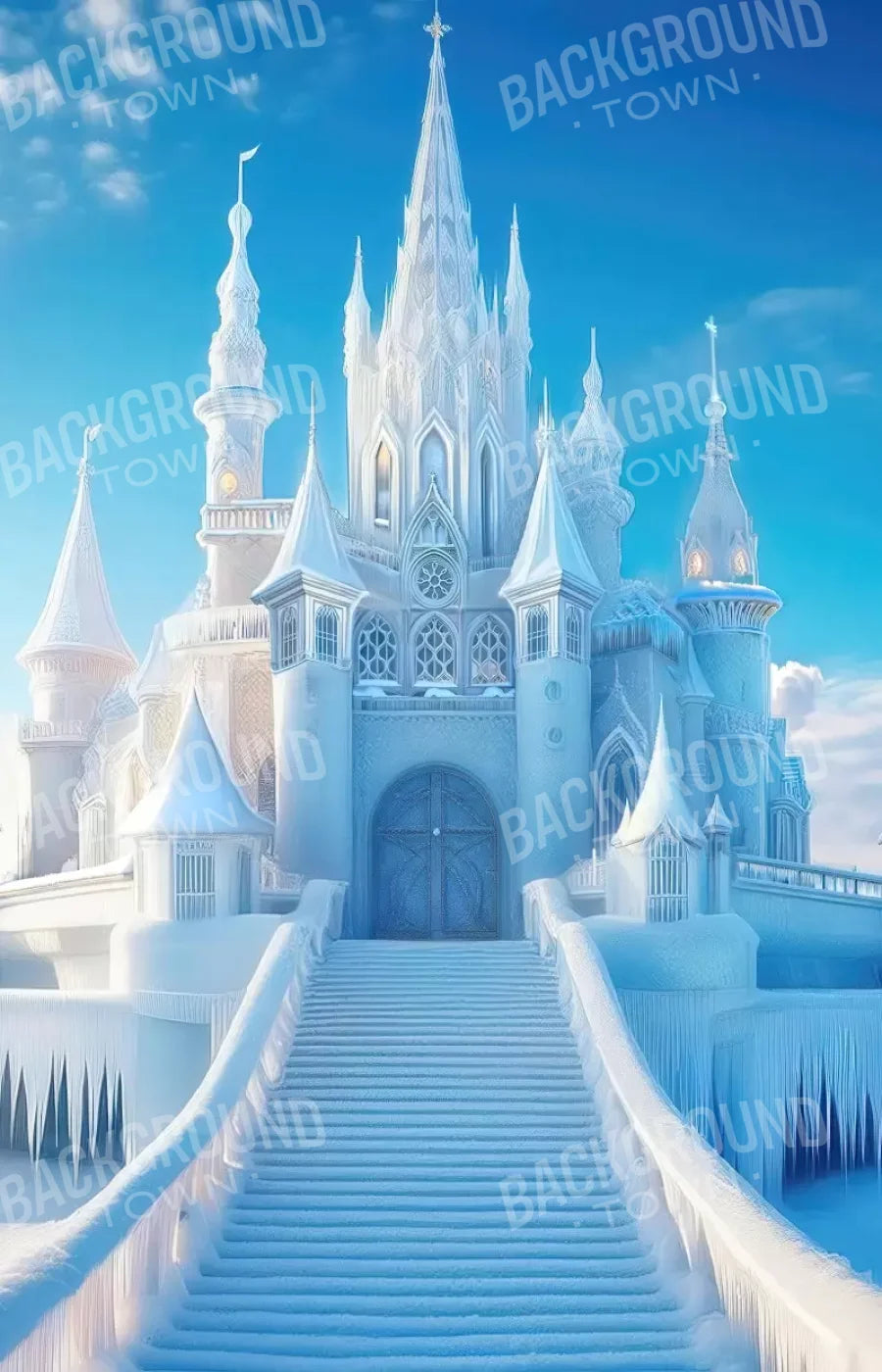 Frozen Castle 9’x14’ UltraCloth (108 x 168 inch) Backdrop