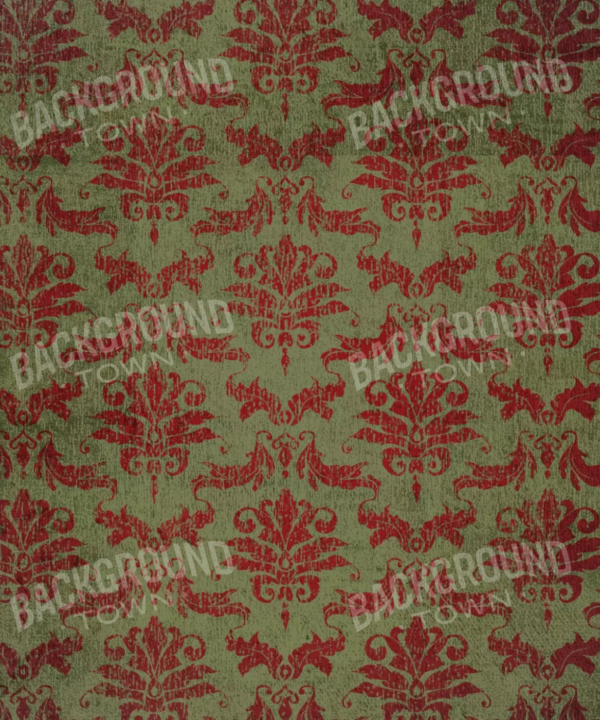 Green Damask Backdrop for Photography