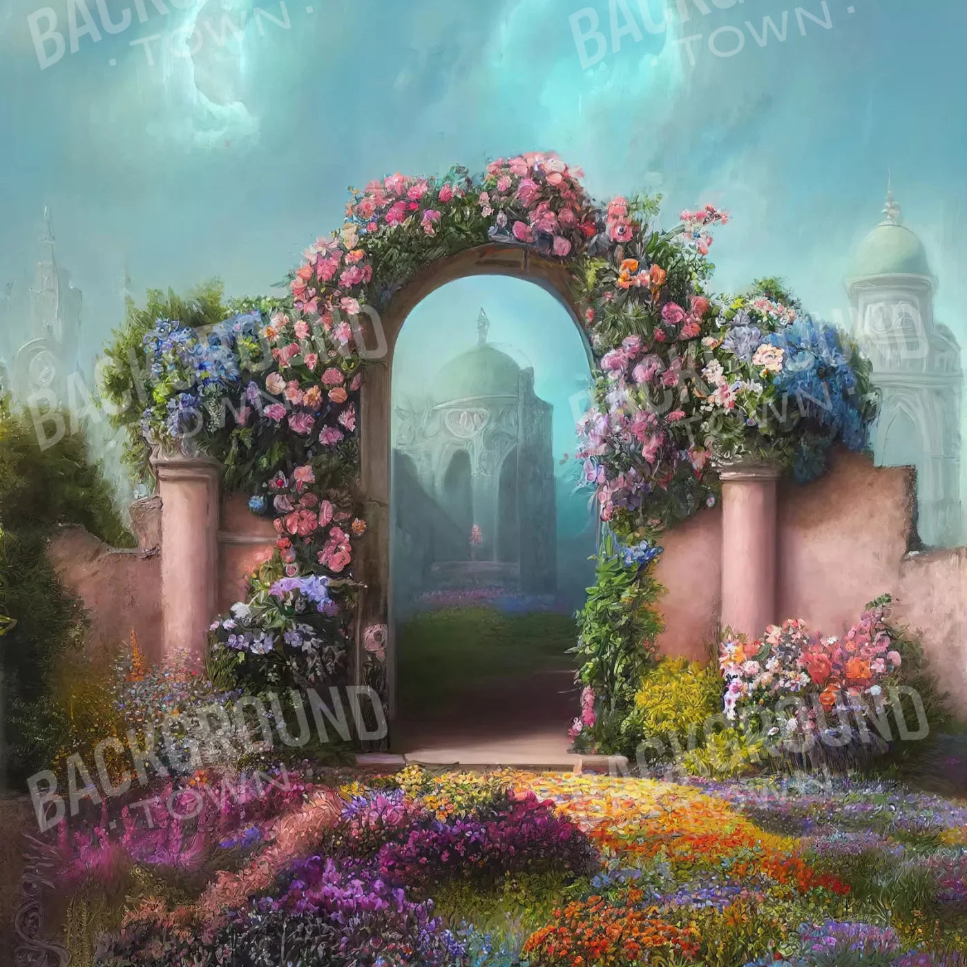 Garden Arch 2 10X10 Ultracloth ( 120 X Inch ) Backdrop