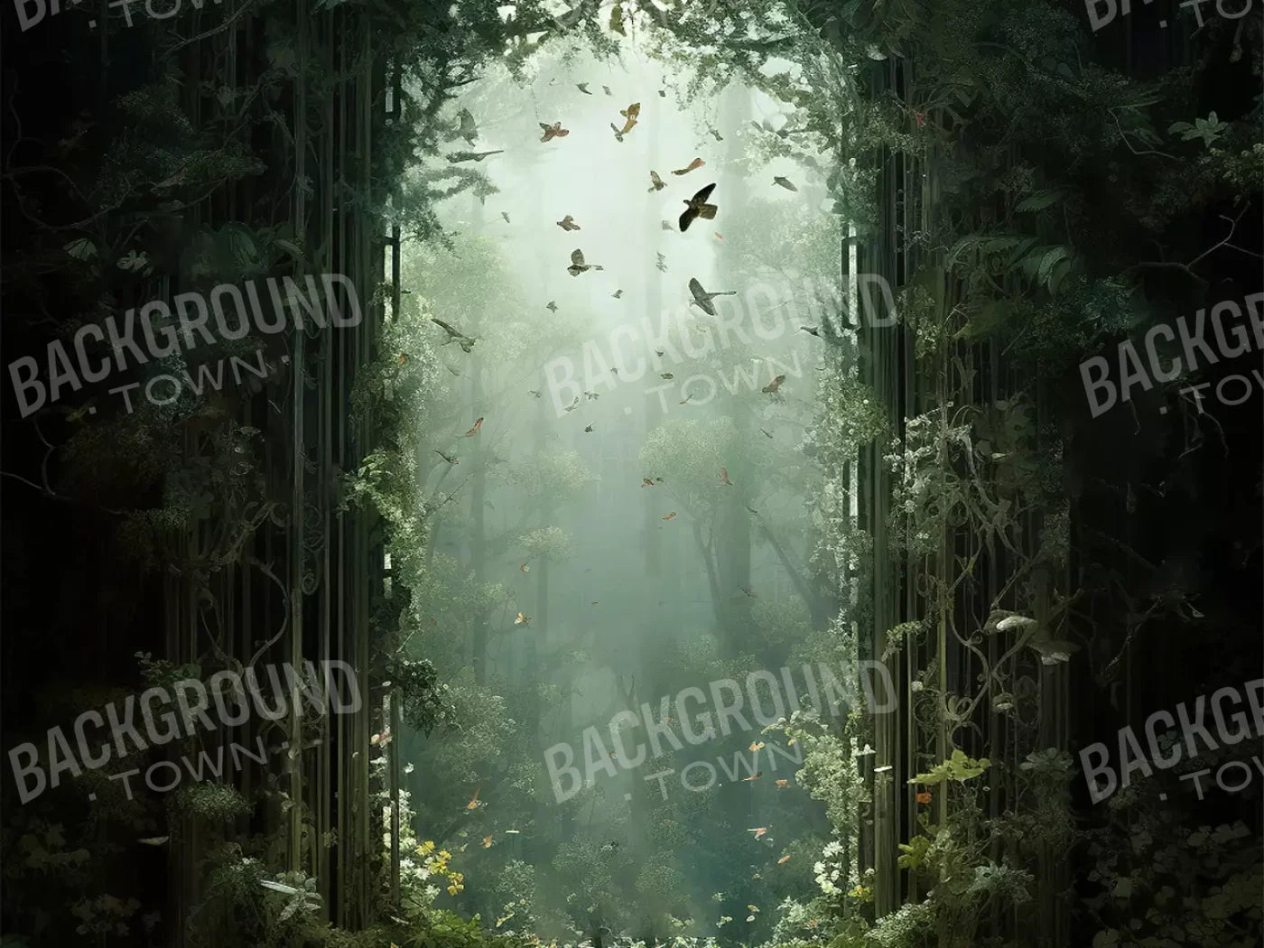 Garden Arch Iii 6’8X5’ Fleece (80 X 60 Inch) Backdrop