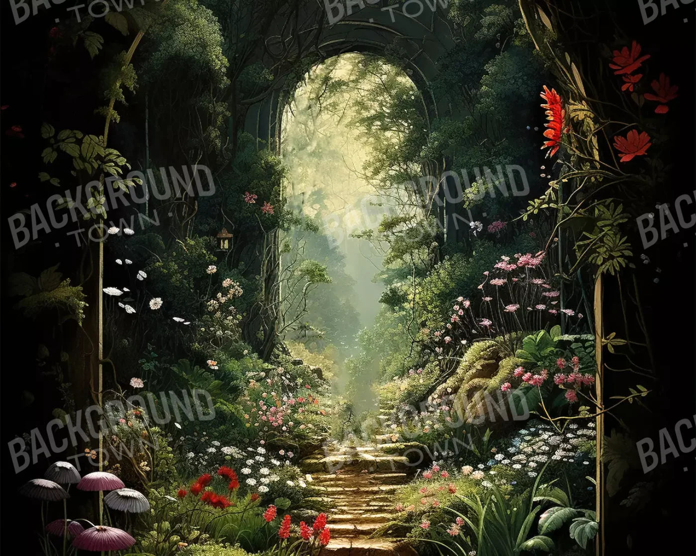Garden Arch I 10’X8’ Fleece (120 X 96 Inch) Backdrop