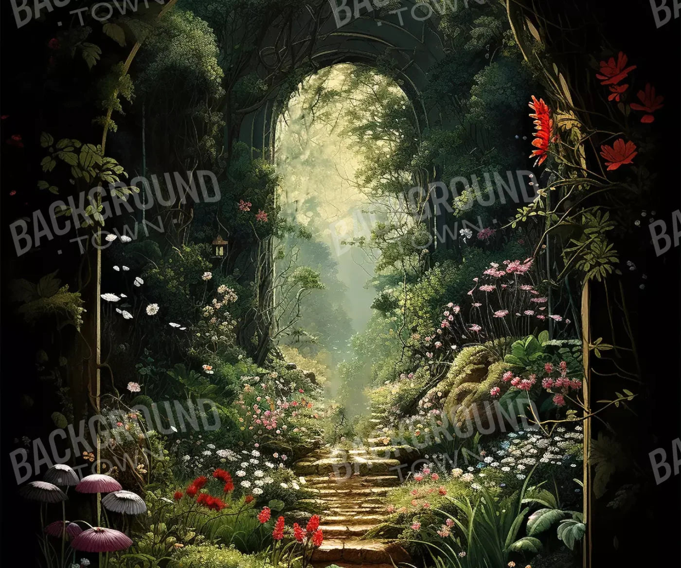 Garden Arch I 5’X4’2 Fleece (60 X 50 Inch) Backdrop