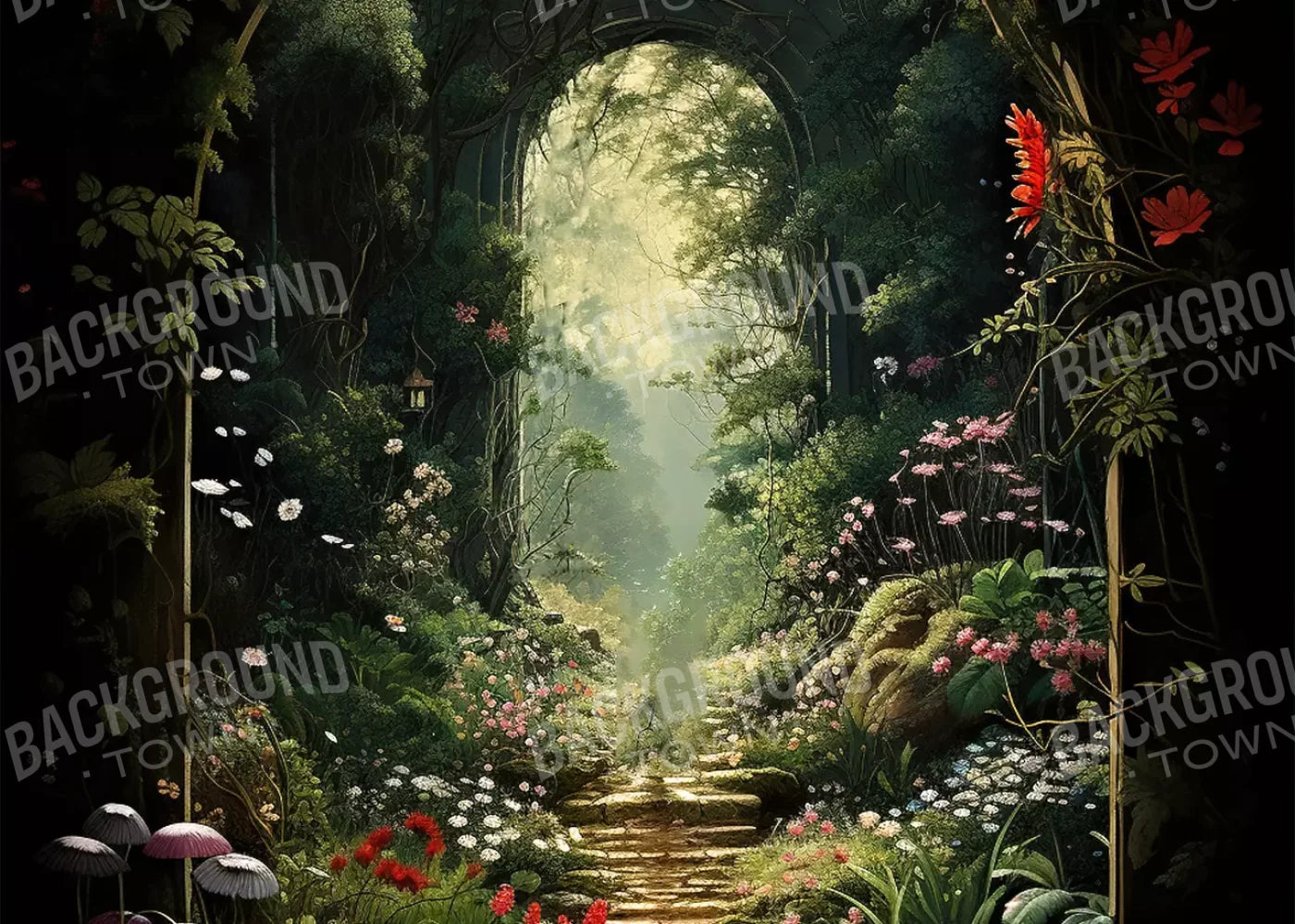 Garden Arch I 7’X5’ Ultracloth (84 X 60 Inch) Backdrop