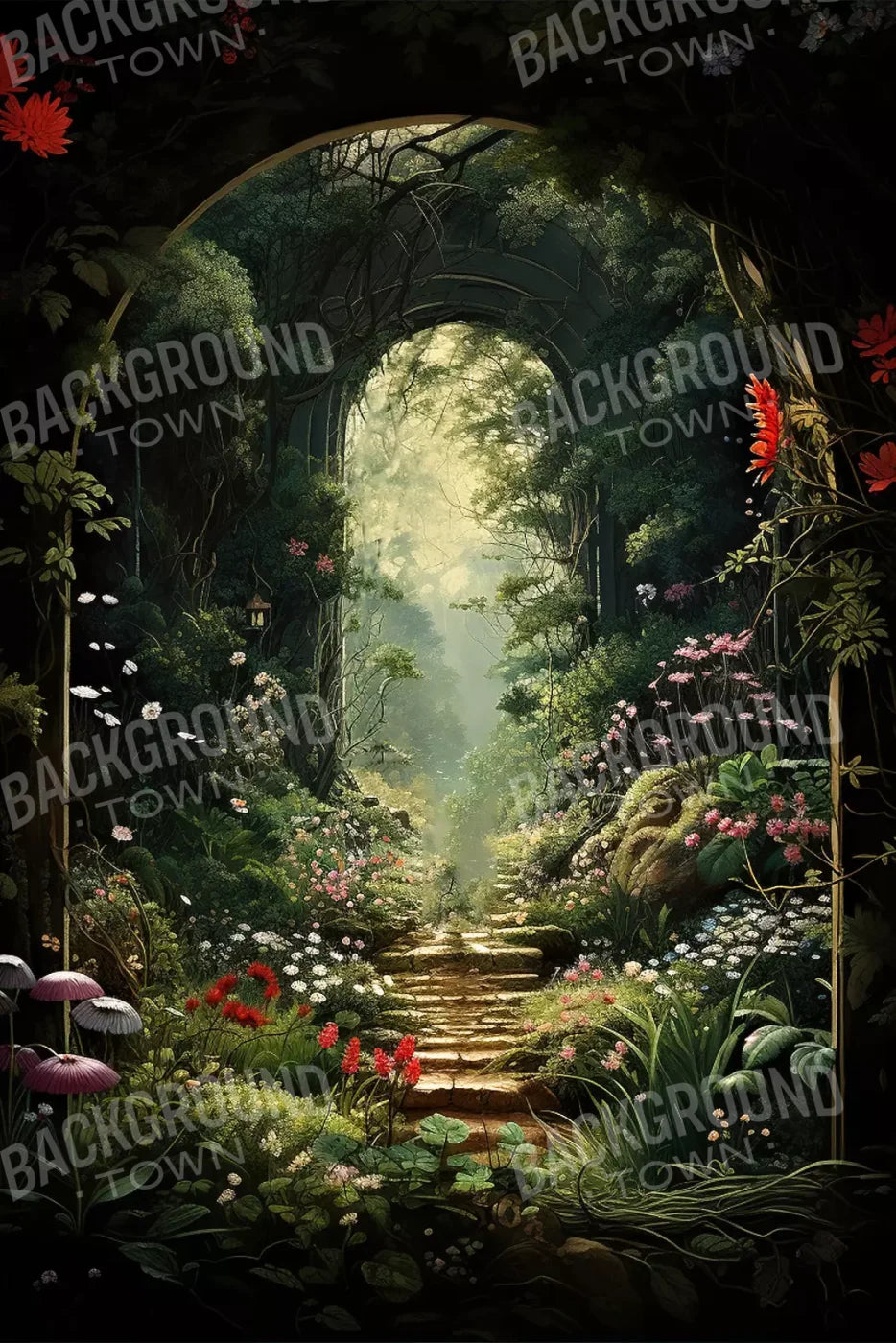 Garden Arch I 8’X12’ Ultracloth (96 X 144 Inch) Backdrop