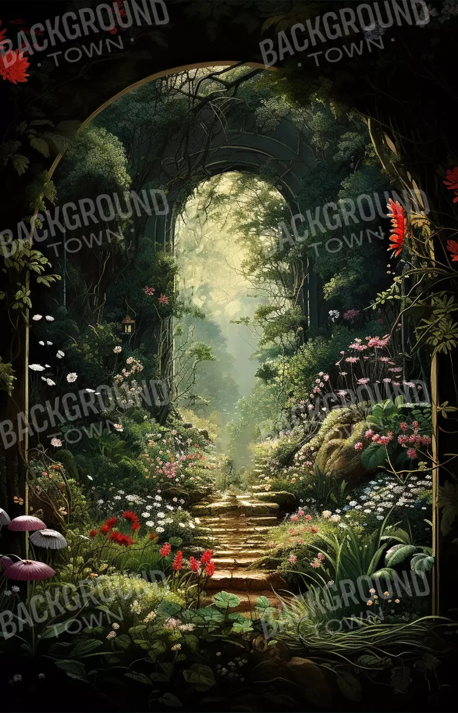 Garden Arch I 9’X14’ Ultracloth (108 X 168 Inch) Backdrop