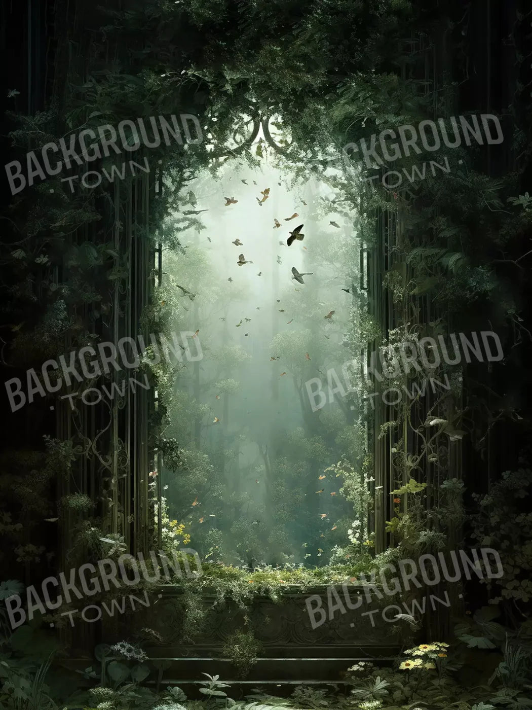 Garden Arch Iii 5’X6’8 Fleece (60 X 80 Inch) Backdrop