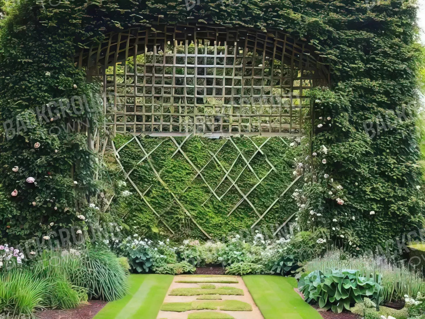 Garden Archway 10X8 Fleece ( 120 X 96 Inch ) Backdrop