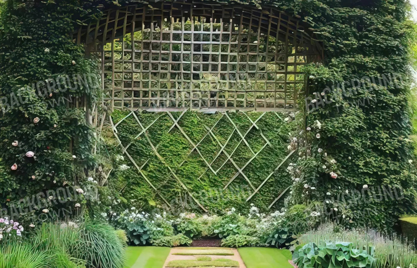 Garden Archway 12X8 Ultracloth ( 144 X 96 Inch ) Backdrop