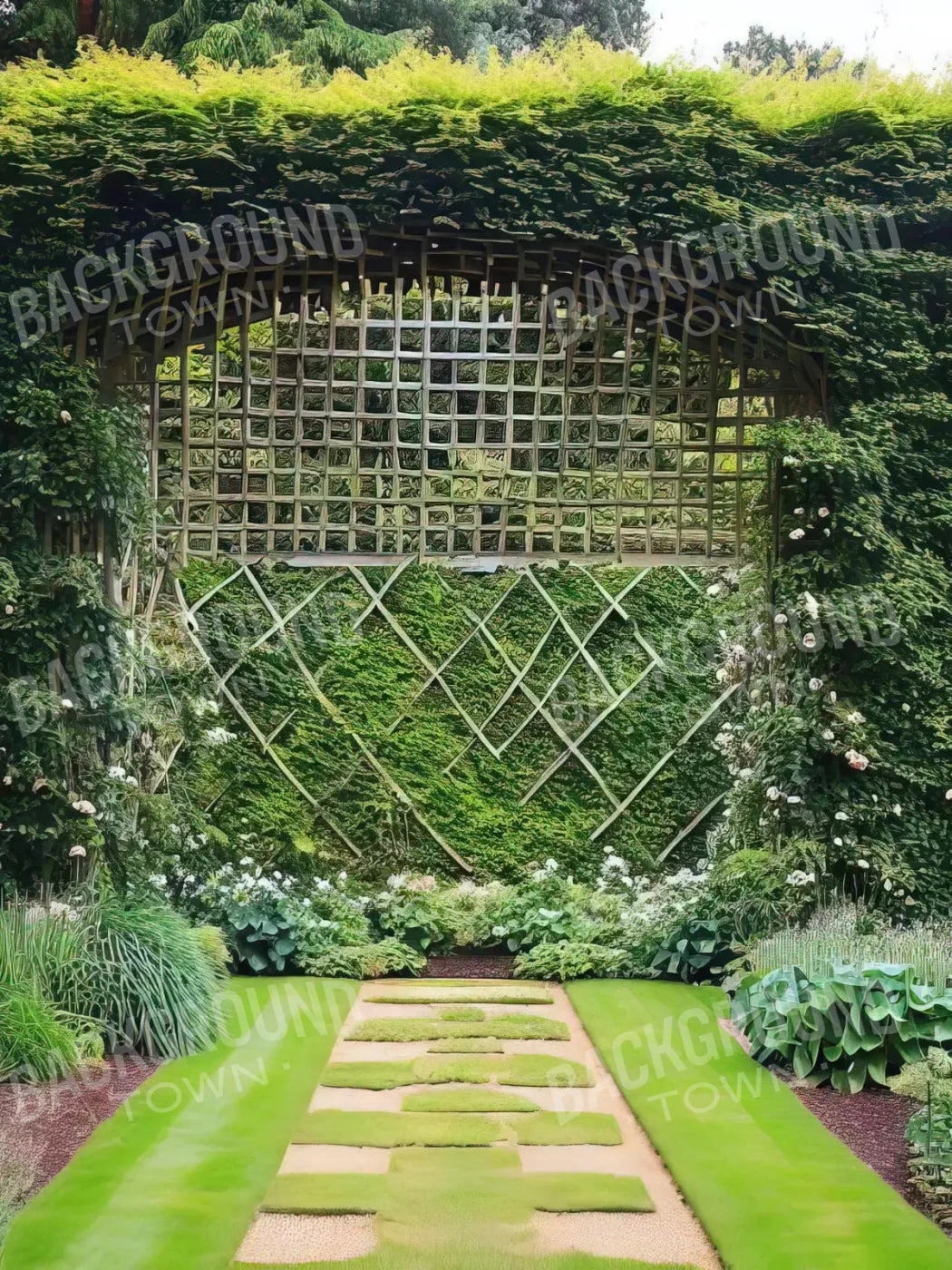 Garden Archway 5X68 Fleece ( 60 X 80 Inch ) Backdrop