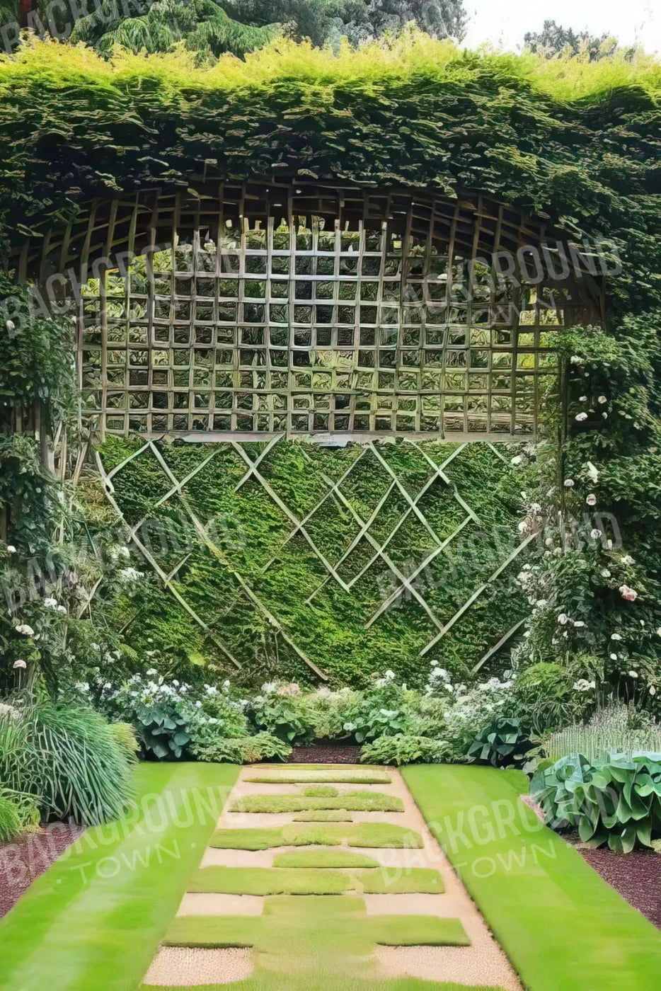 Garden Archway 5X8 Ultracloth ( 60 X 96 Inch ) Backdrop