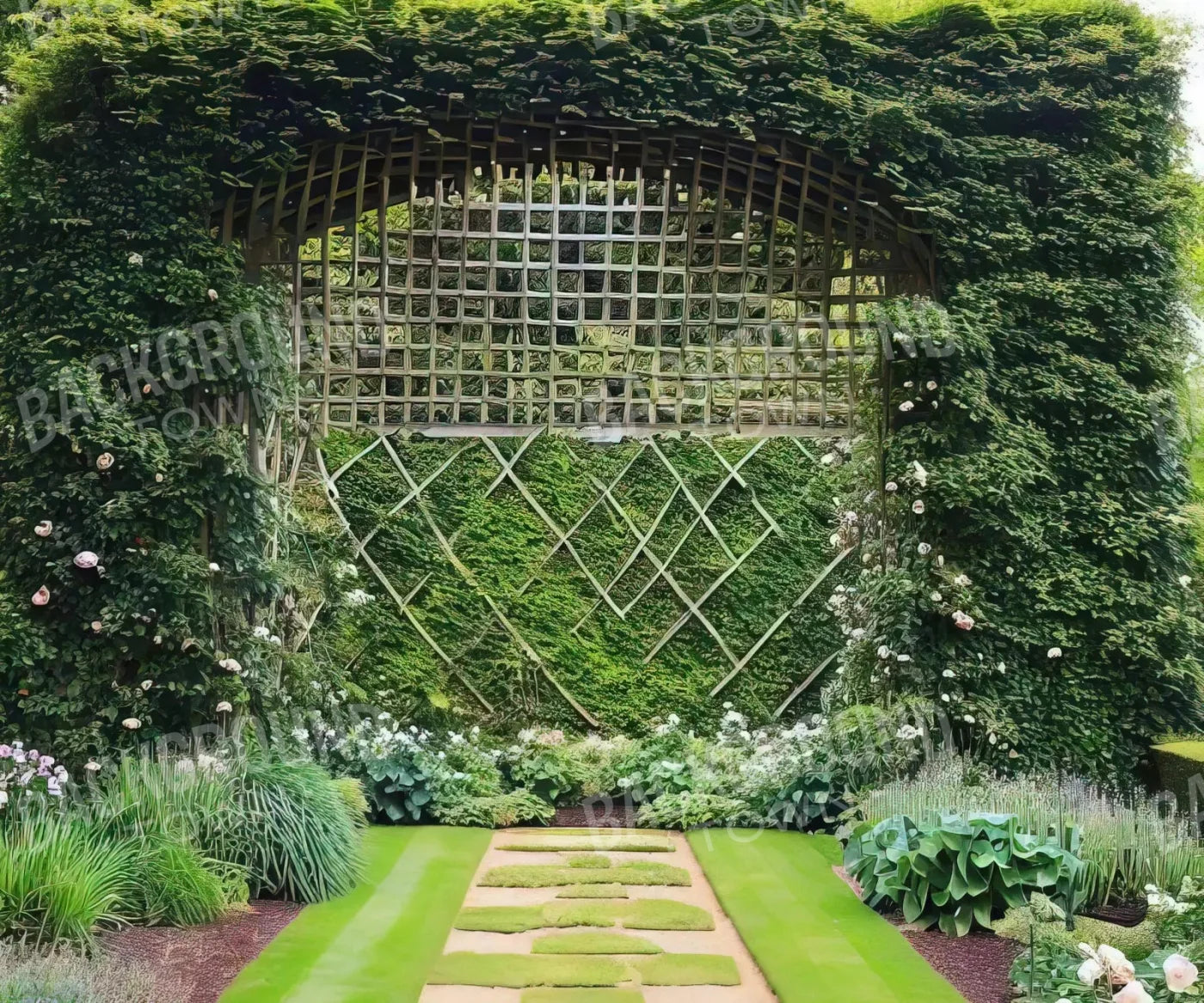 Garden Archway 5X42 Fleece ( 60 X 50 Inch ) Backdrop