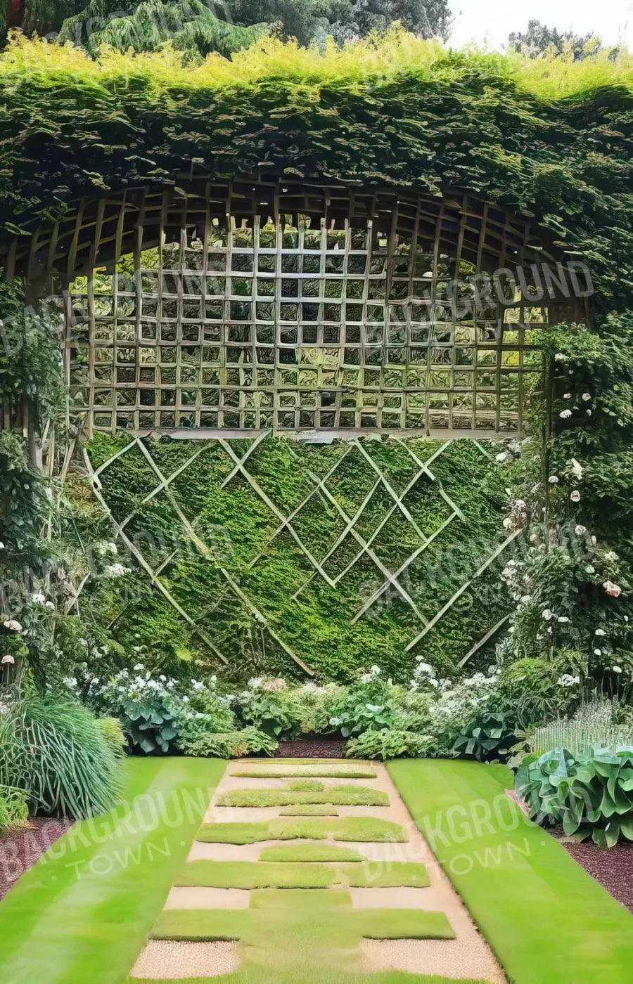 Garden Archway 8X12 Ultracloth ( 96 X 144 Inch ) Backdrop