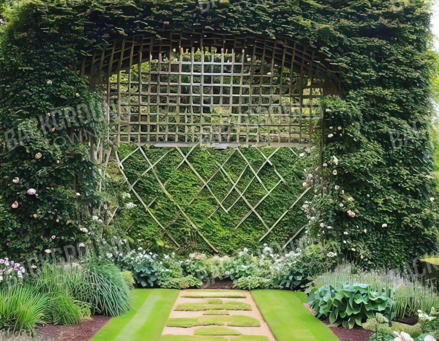 Garden Archway 8X6 Fleece ( 96 X 72 Inch ) Backdrop