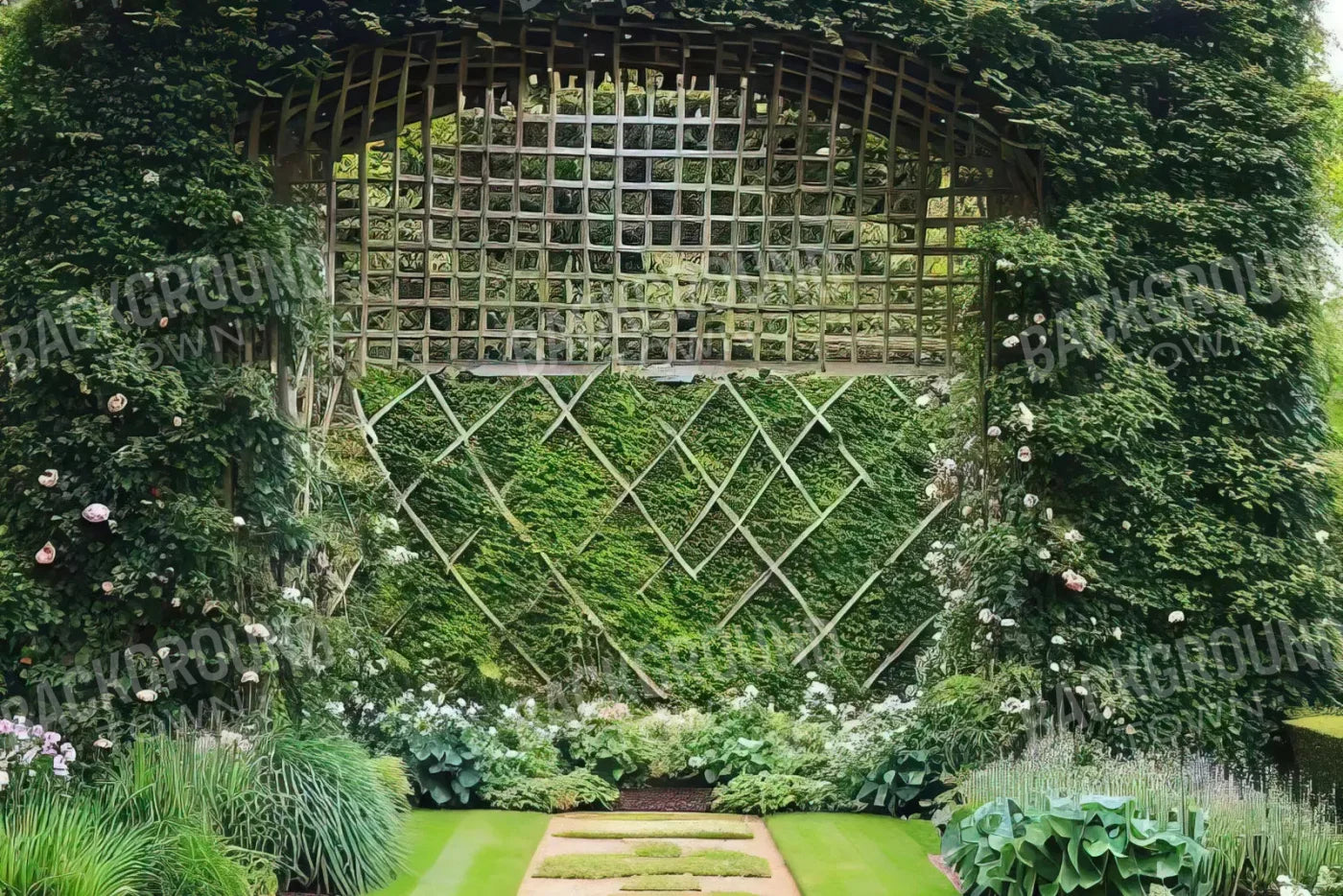 Garden Archway 8X5 Ultracloth ( 96 X 60 Inch ) Backdrop