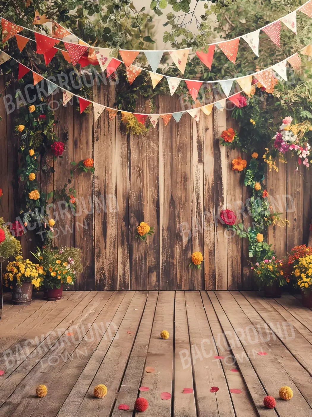 Garden Both 5’X6’8 Fleece (60 X 80 Inch) Backdrop