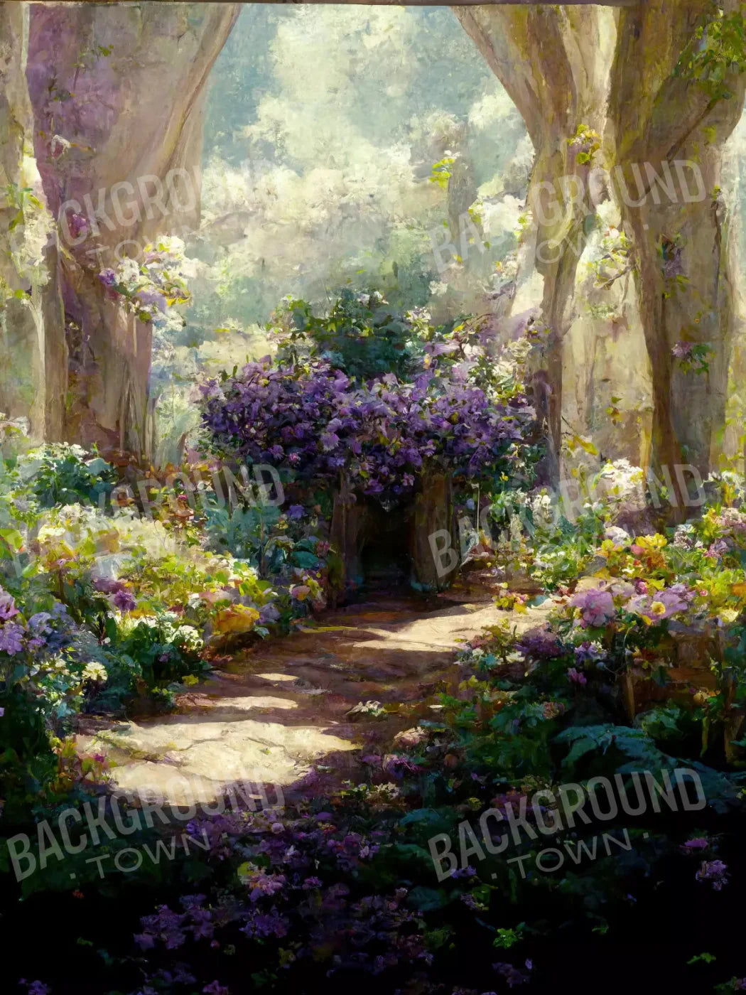 Garden Of Paradise 5X68 Fleece ( 60 X 80 Inch ) Backdrop