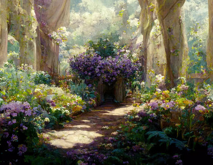 Garden Of Paradise 8X6 Fleece ( 96 X 72 Inch ) Backdrop