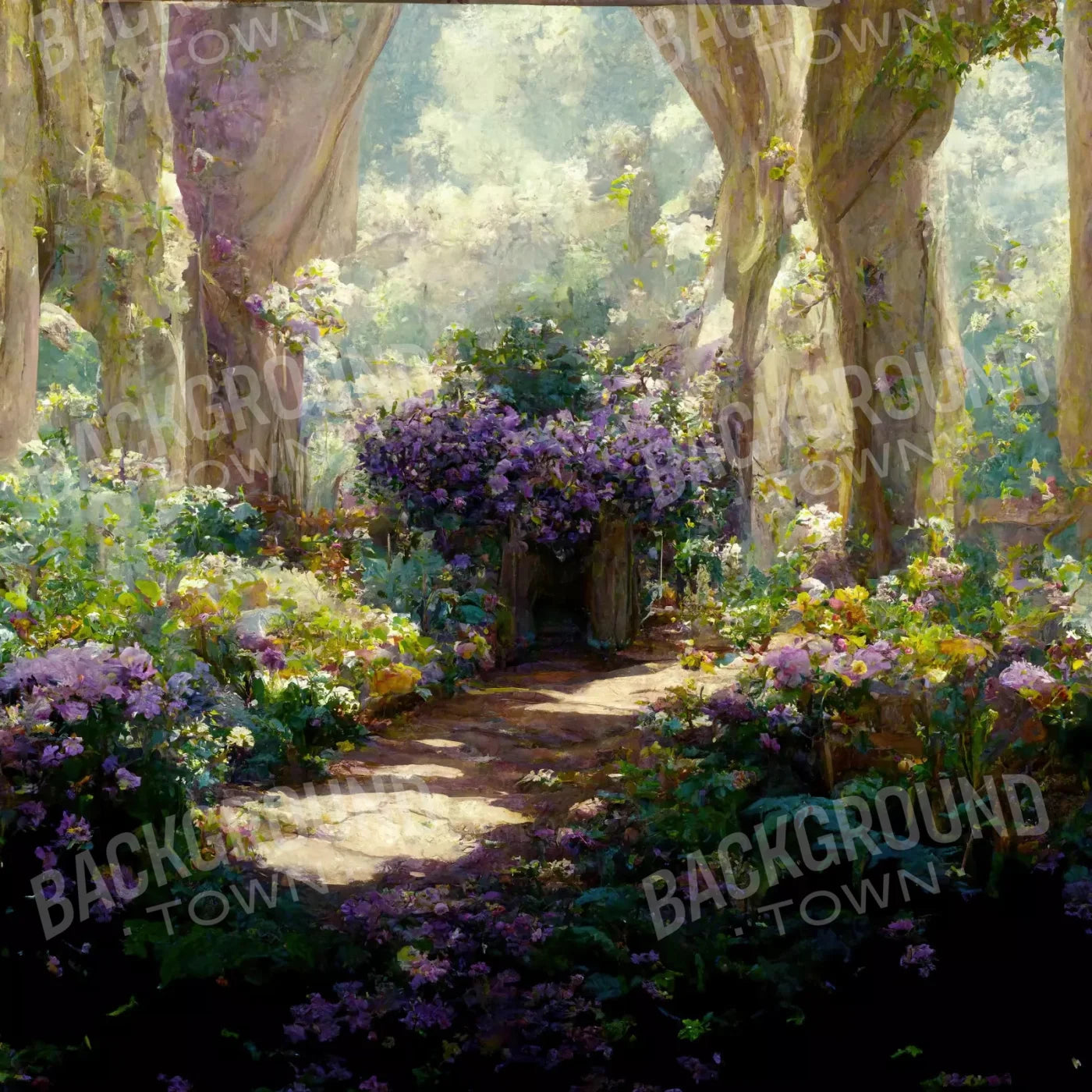 Garden Of Paradise 8X8 Fleece ( 96 X Inch ) Backdrop