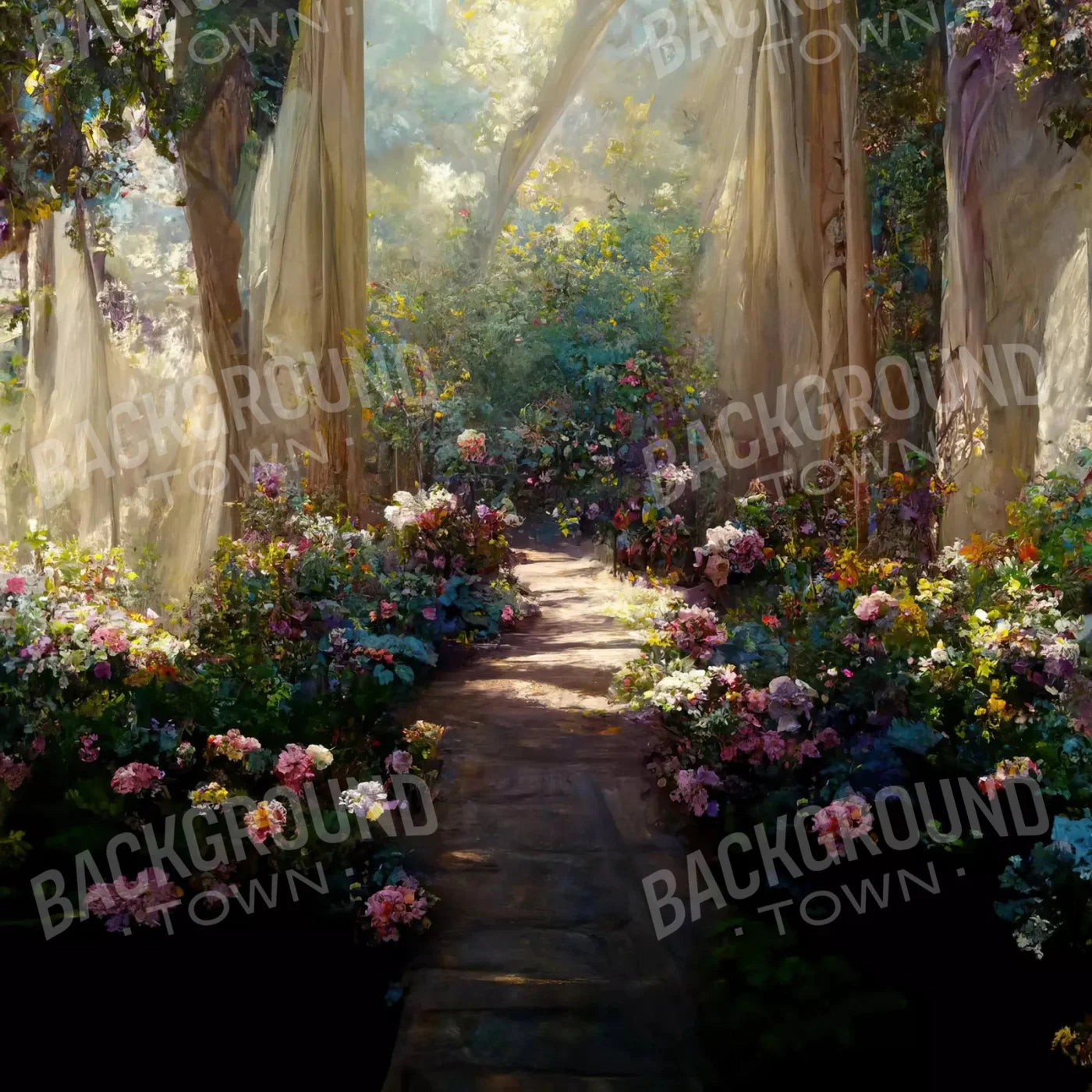 Garden Path 8X8 Fleece ( 96 X Inch ) Backdrop