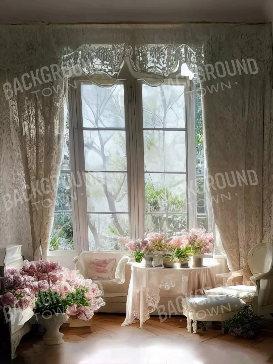 Garden Room Ii 5X68 Fleece ( 60 X 80 Inch ) Backdrop