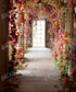 Floral doorway colorful Backdrop for Photography