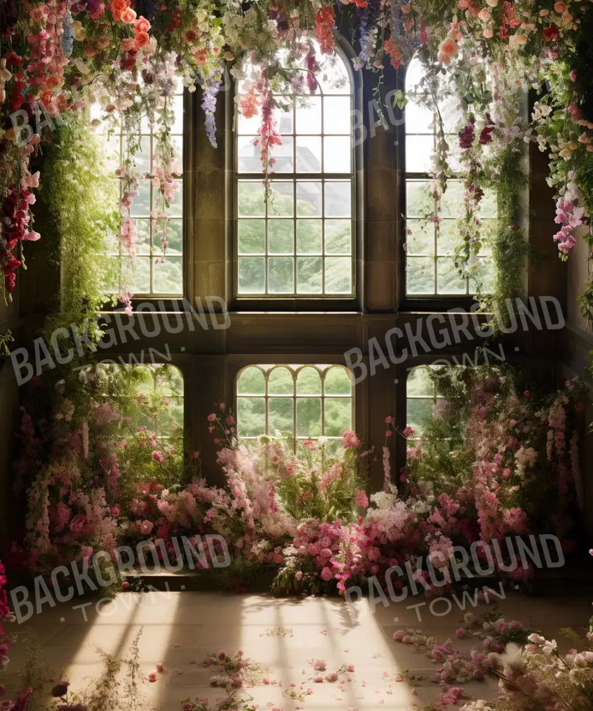 Multi-Color Floral Backdrop for Photography