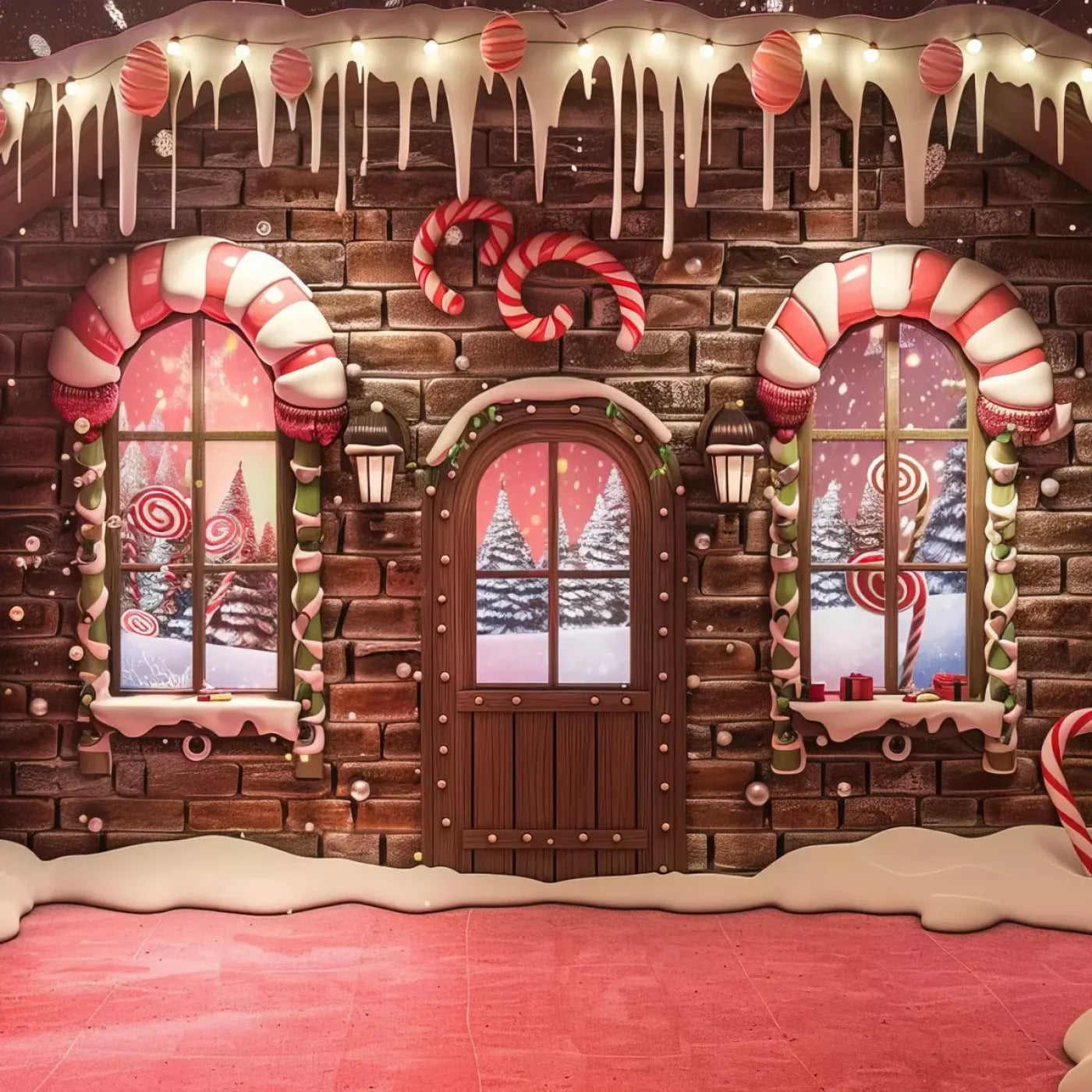 Gingerbread Entry I 10’X10’ Ultracloth (120 X Inch) Backdrop
