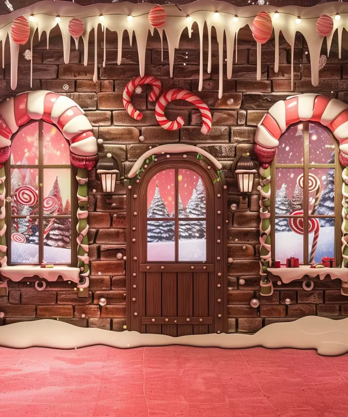 Gingerbread Entry I 10’X12’ Ultracloth (120 X 144 Inch) Backdrop