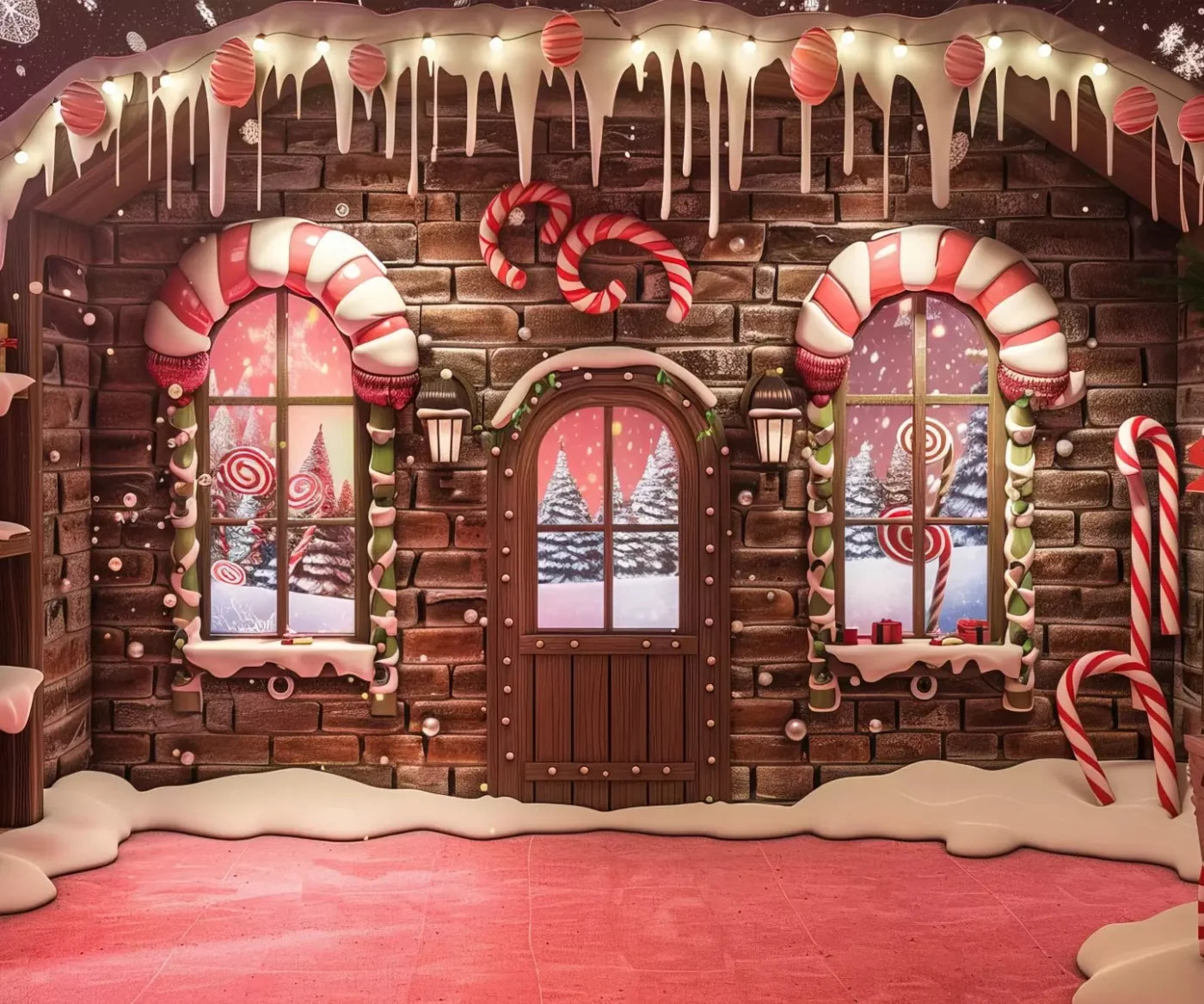 Gingerbread Entry I 12’X10’ Ultracloth (144 X 120 Inch) Backdrop