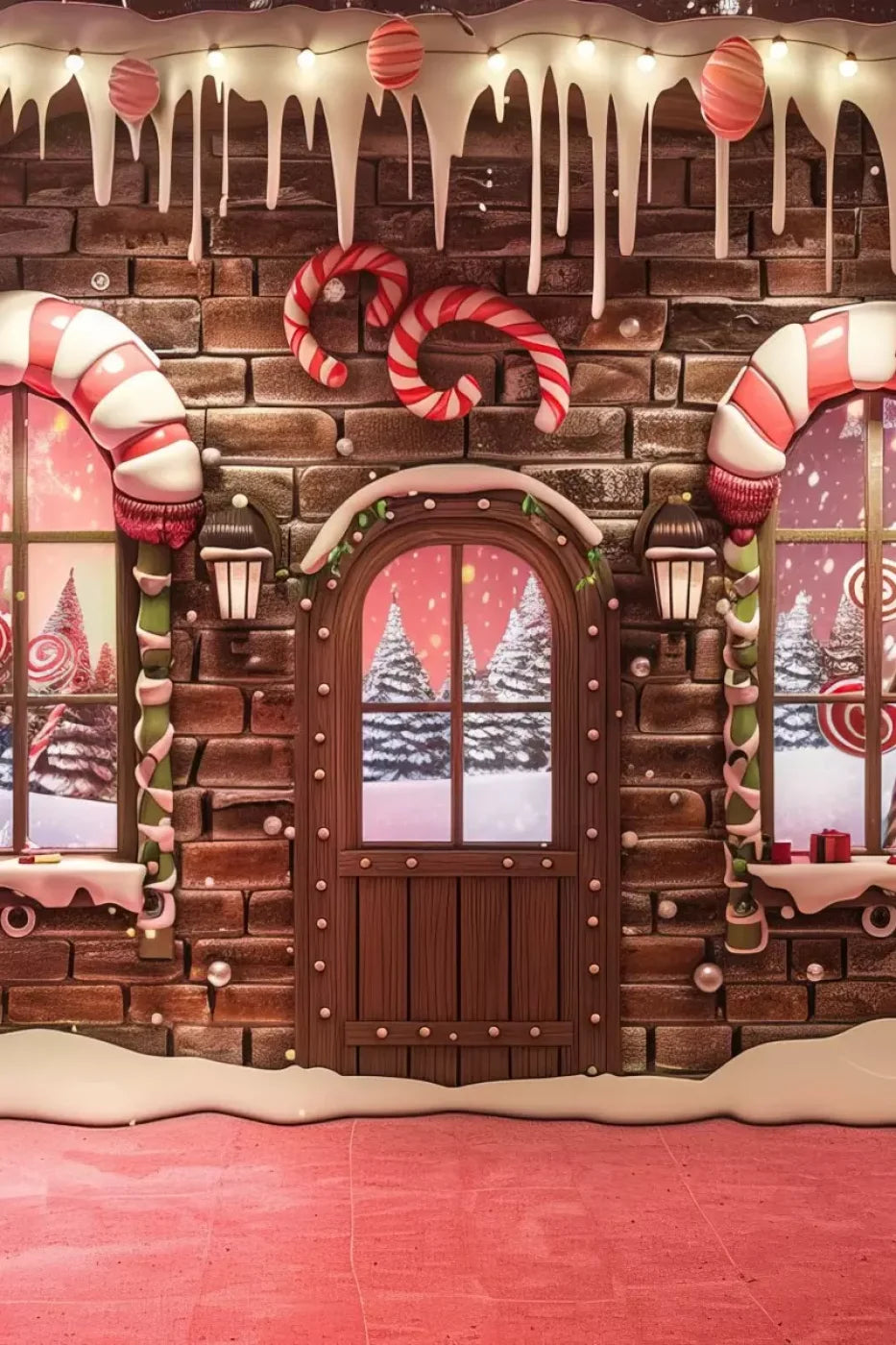Gingerbread Entry I 8’X12’ Ultracloth (96 X 144 Inch) Backdrop