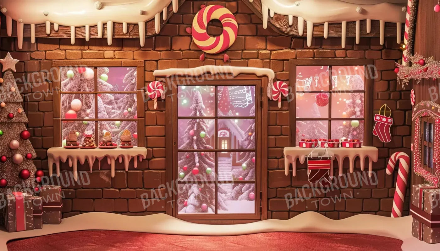 Gingerbread Entry Ii 14’X8’ Ultracloth (168 X 96 Inch) Backdrop