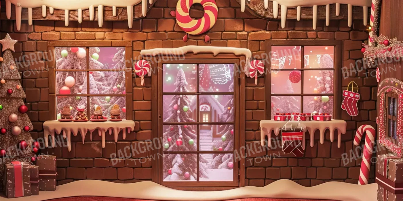 Gingerbread Entry Ii 16’X8’ Ultracloth (192 X 96 Inch) Backdrop