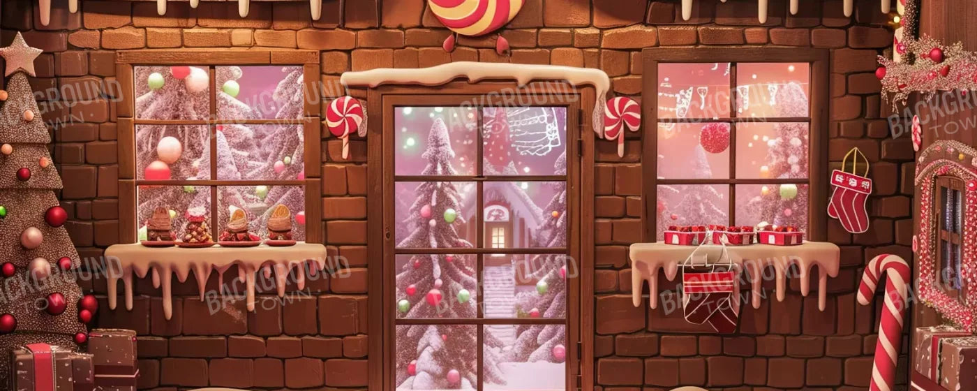 Gingerbread Entry Ii 20’X8’ Ultracloth (240 X 96 Inch) Backdrop