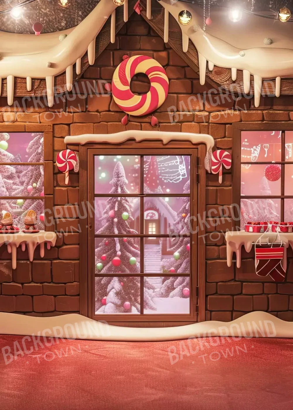 Gingerbread Entry Ii 5’X7’ Ultracloth (60 X 84 Inch) Backdrop