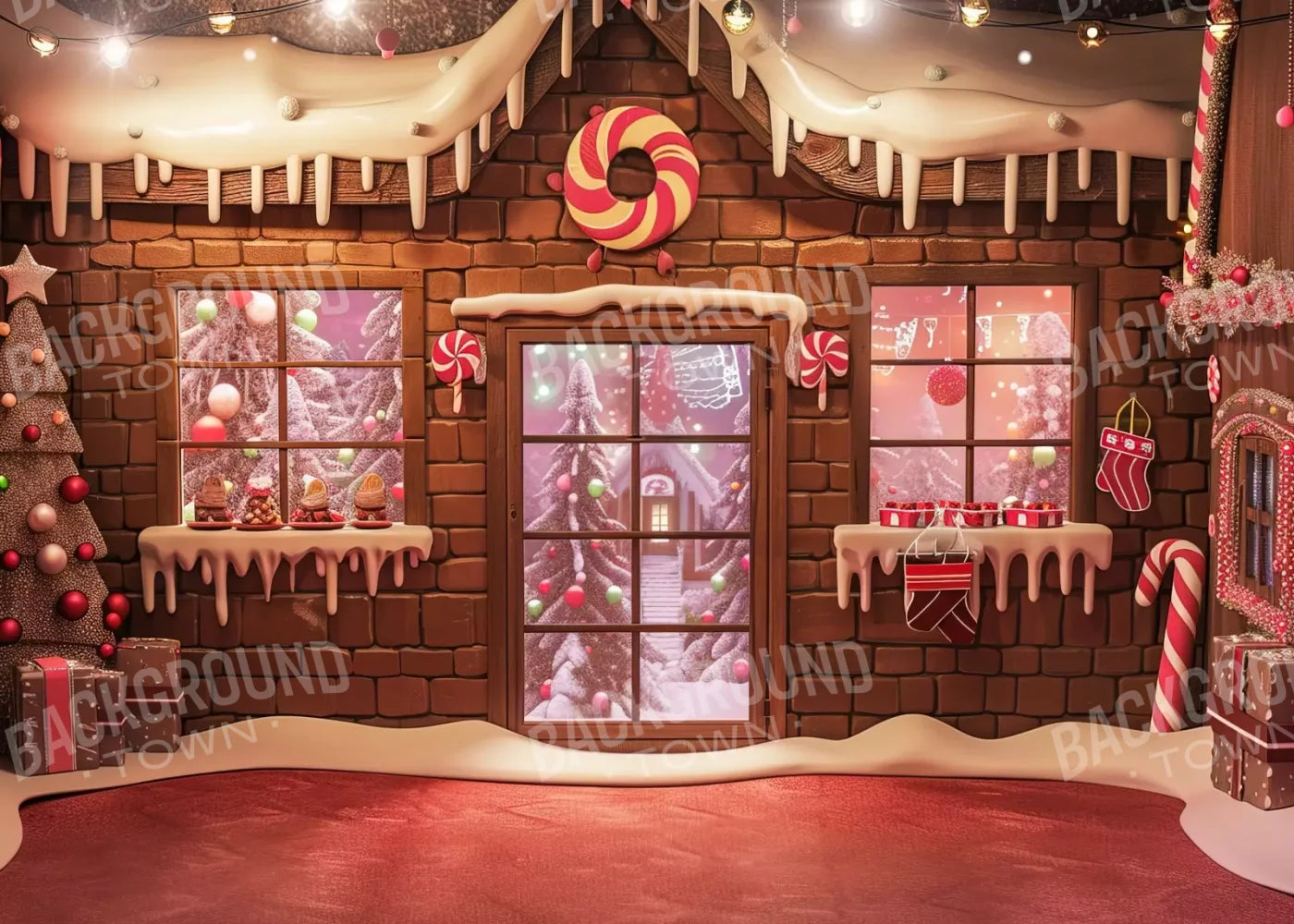 Gingerbread Entry Ii 7’X5’ Ultracloth (84 X 60 Inch) Backdrop