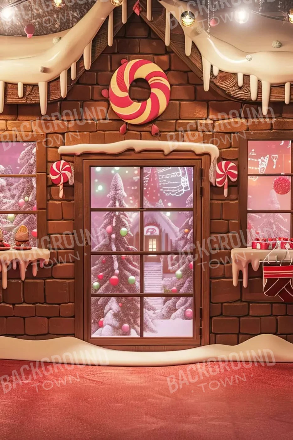 Gingerbread Entry Ii 8’X12’ Ultracloth (96 X 144 Inch) Backdrop