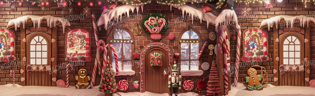 Gingerbread House 3 Wall Bundle Backdrop