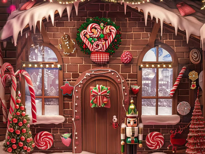 Gingerbread House Bundle 10X8 Middle Backdrop