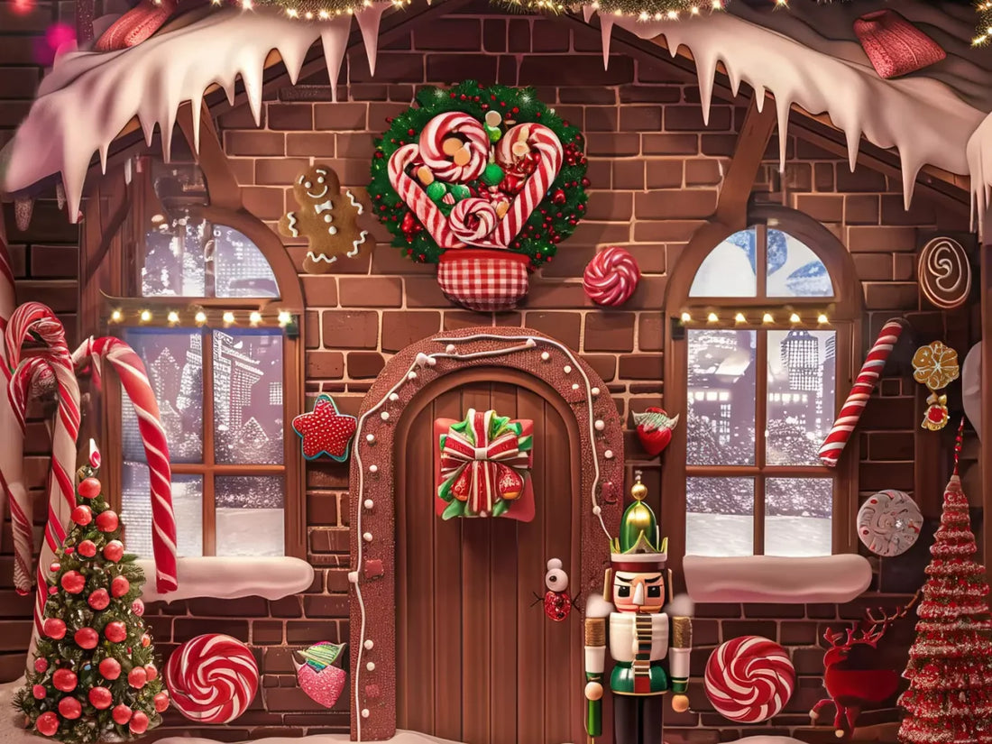 Gingerbread House Bundle 10X8 Middle Backdrop