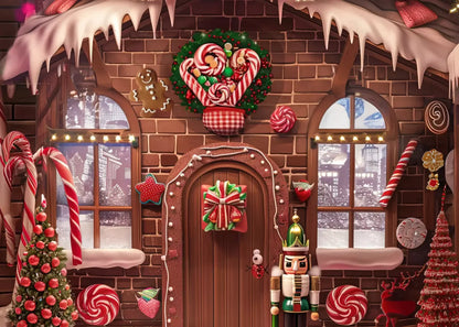 Gingerbread House Bundle 10X8 Middle Backdrop