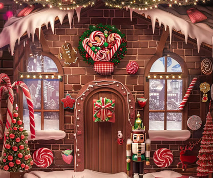 Gingerbread House Bundle 10X8 Middle Backdrop