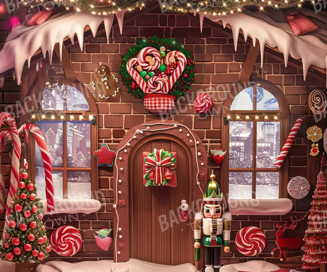 Brown Christmas Backdrop for Photography