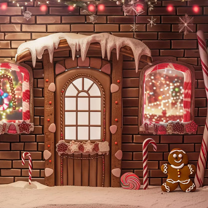 Gingerbread House Bundle 8X8 Left Side Backdrop